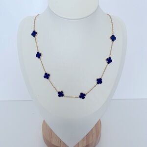 🌟SALE🌟18k Gold Plated Navy Clover Necklace